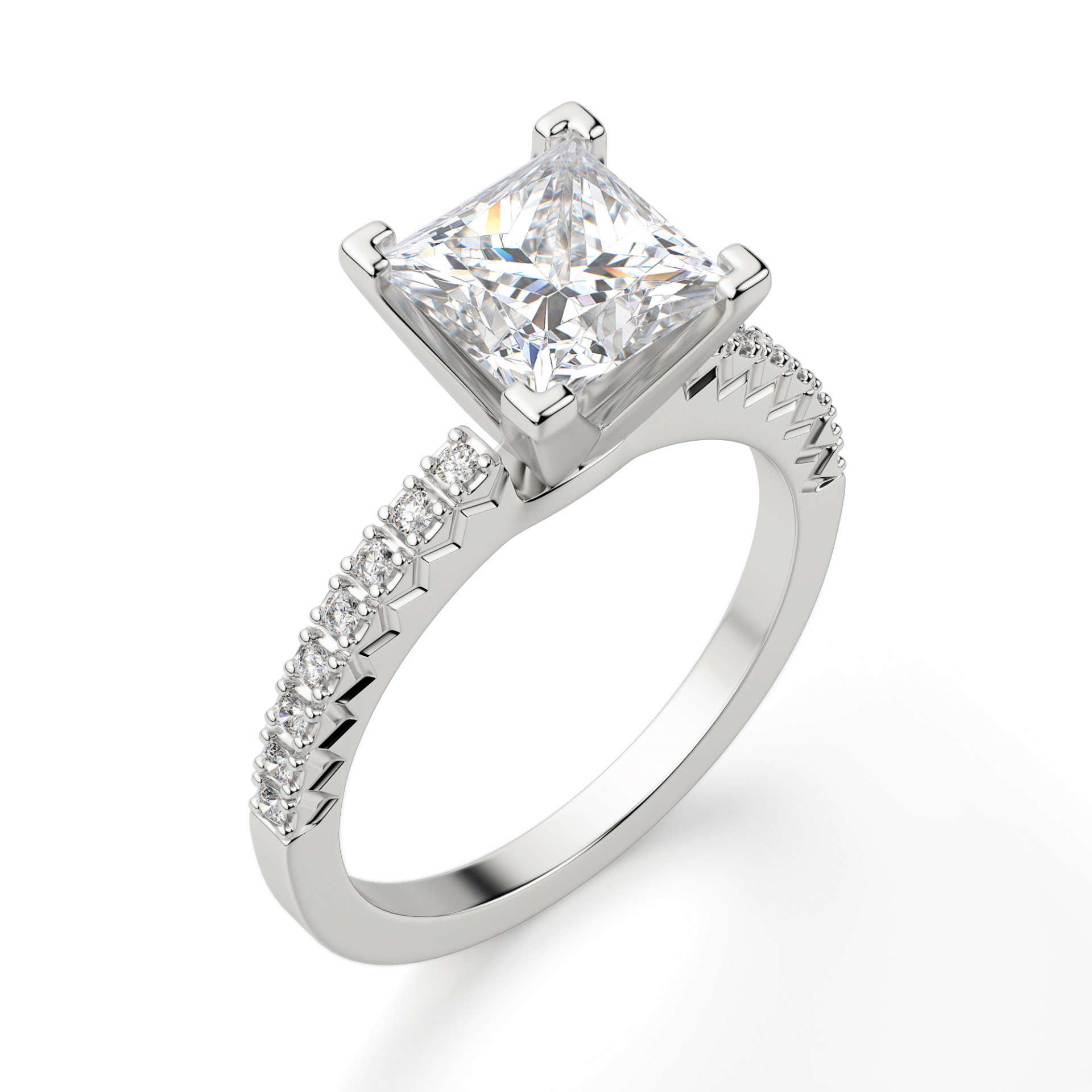 Angelix Princess  Cut  Engagement  Ring 